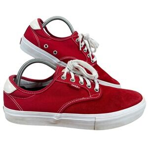 Vans Chima Ferguson Pro 2 Red Suede Canvas Skate‎ Shoes Mens 8.5 721356